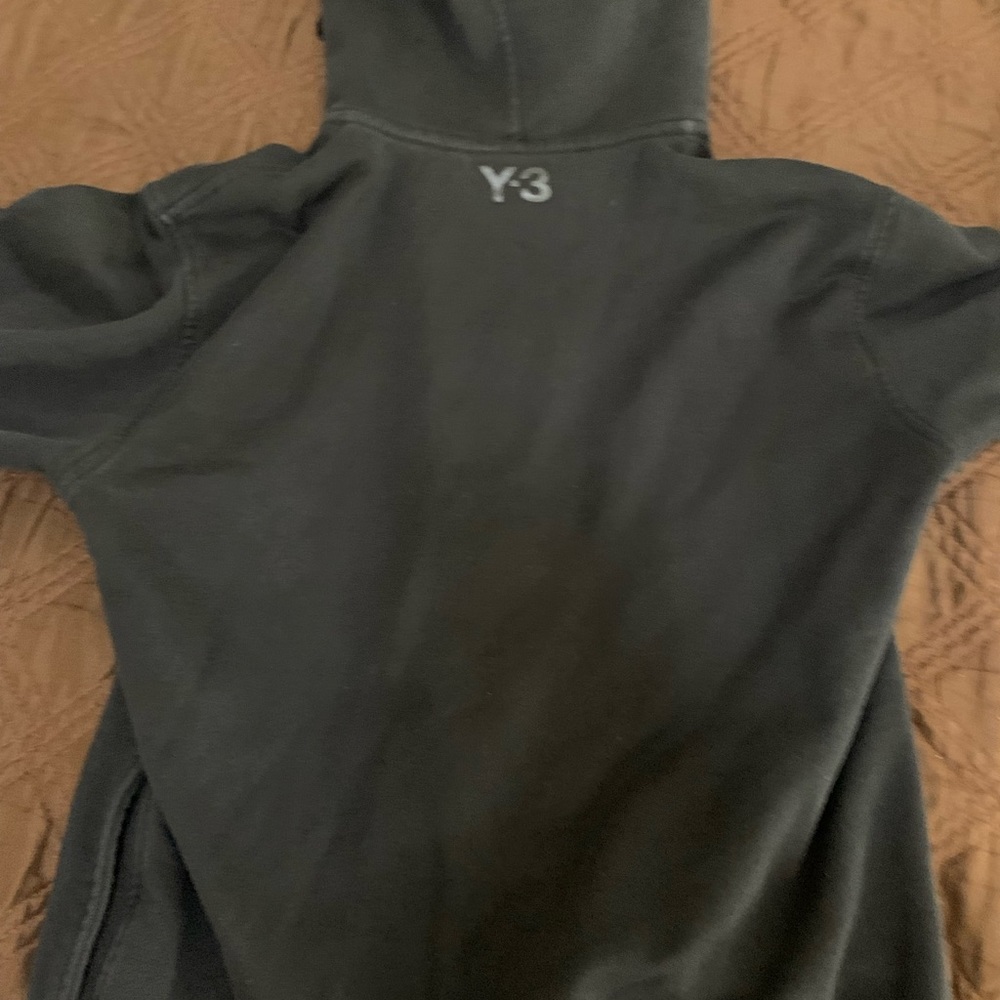 Y-3 black zip up hoodie